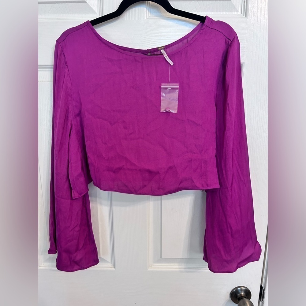 NWOT Free People, Satin Angie Set, Size 6 in Magenta Haze - Picture 7 of 9